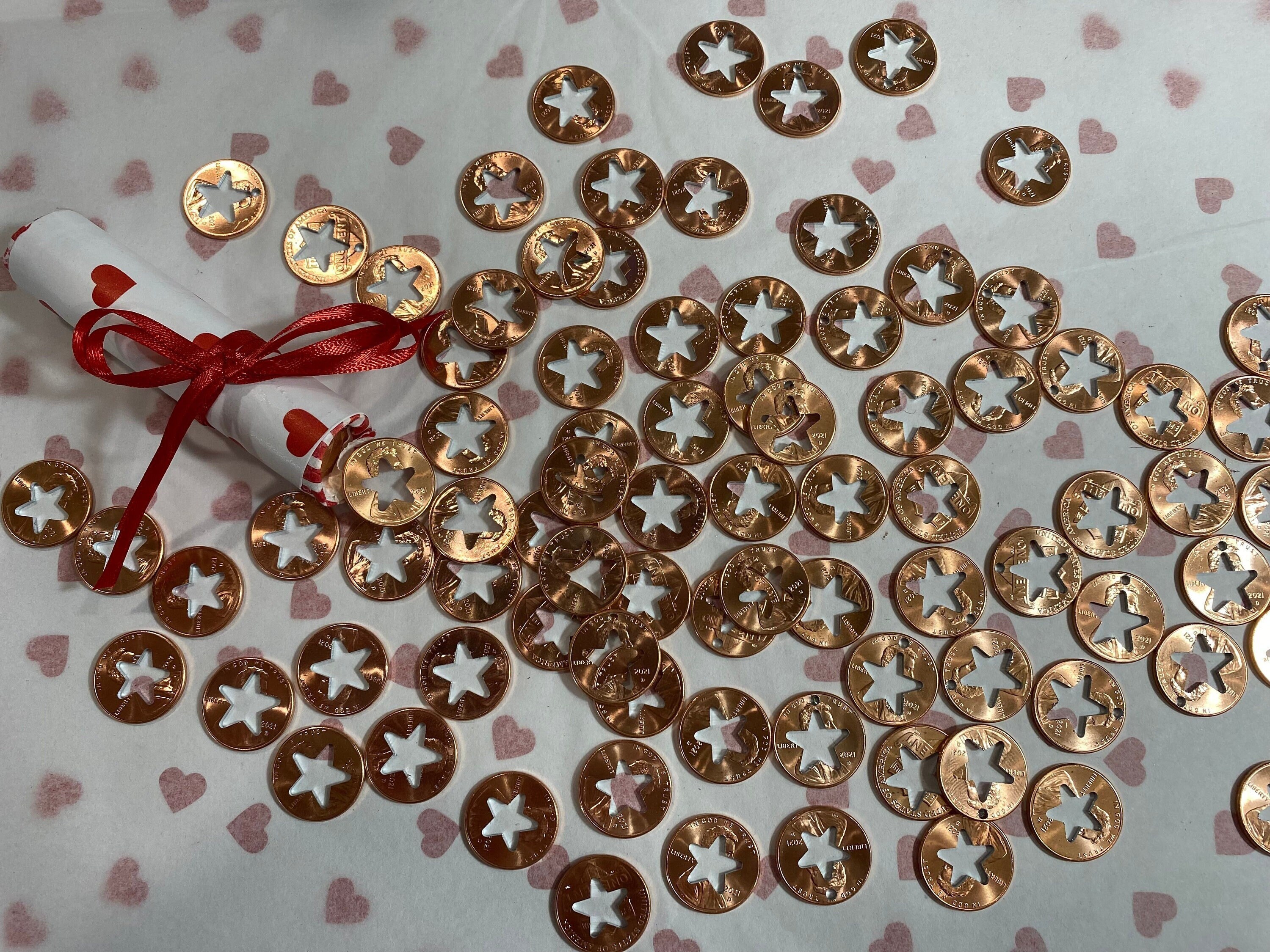 CHARITY Lucky Penny Cut Out STAR Penny 50 Penny Keepsake Etsy