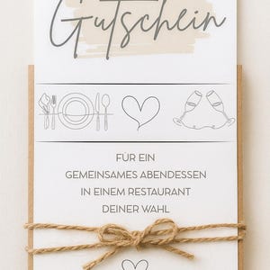 Printable food voucher – Restaurant of your choice – Experience gift for gourmets – Digital voucher PDF – Last minute gift