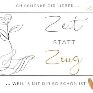 Cupón "Tiempo en lugar de cosas": regalo para compartir experiencias | Cupón de experiencias | Descarga instantánea en PDF | Idea de regalo original