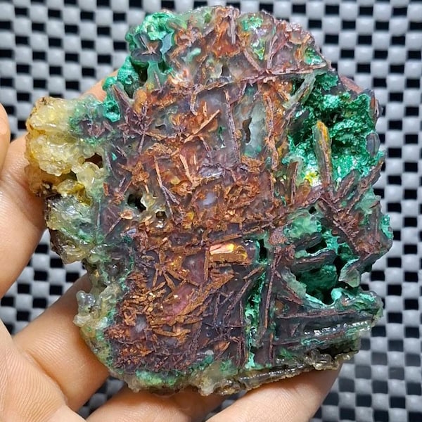 Slabs - Specimen - Chrysocolla native copper - Aquadite
