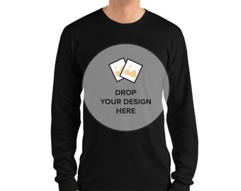 DISEÑO PERSONALIZADO en una camiseta unisex de manga larga. Diseños de camisetas de manga larga. Camisetas estampadas de manga larga. Camisetas estampadas de manga larga.