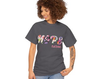 Camiseta floral "Not Today" - Camiseta de algodón grueso y corte holgado