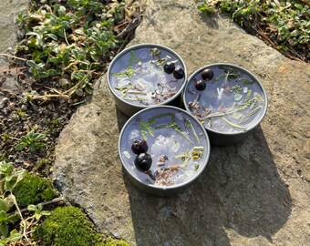 lavender-scented intention/spell large tea light candle for protection/calming energy (1.1 oz.)