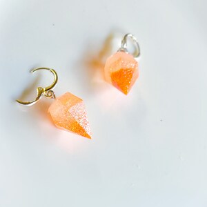 Tennessee orange earrings, spike, huggie hoops