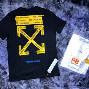 off white caution tape tee