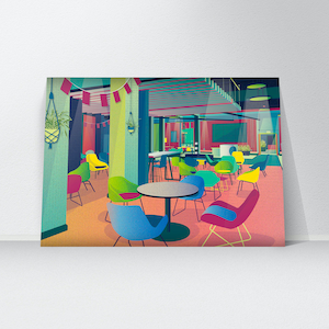 Leeds University Union, LUU, Art Print Poster, Student Graduation Gift, Yorkshire