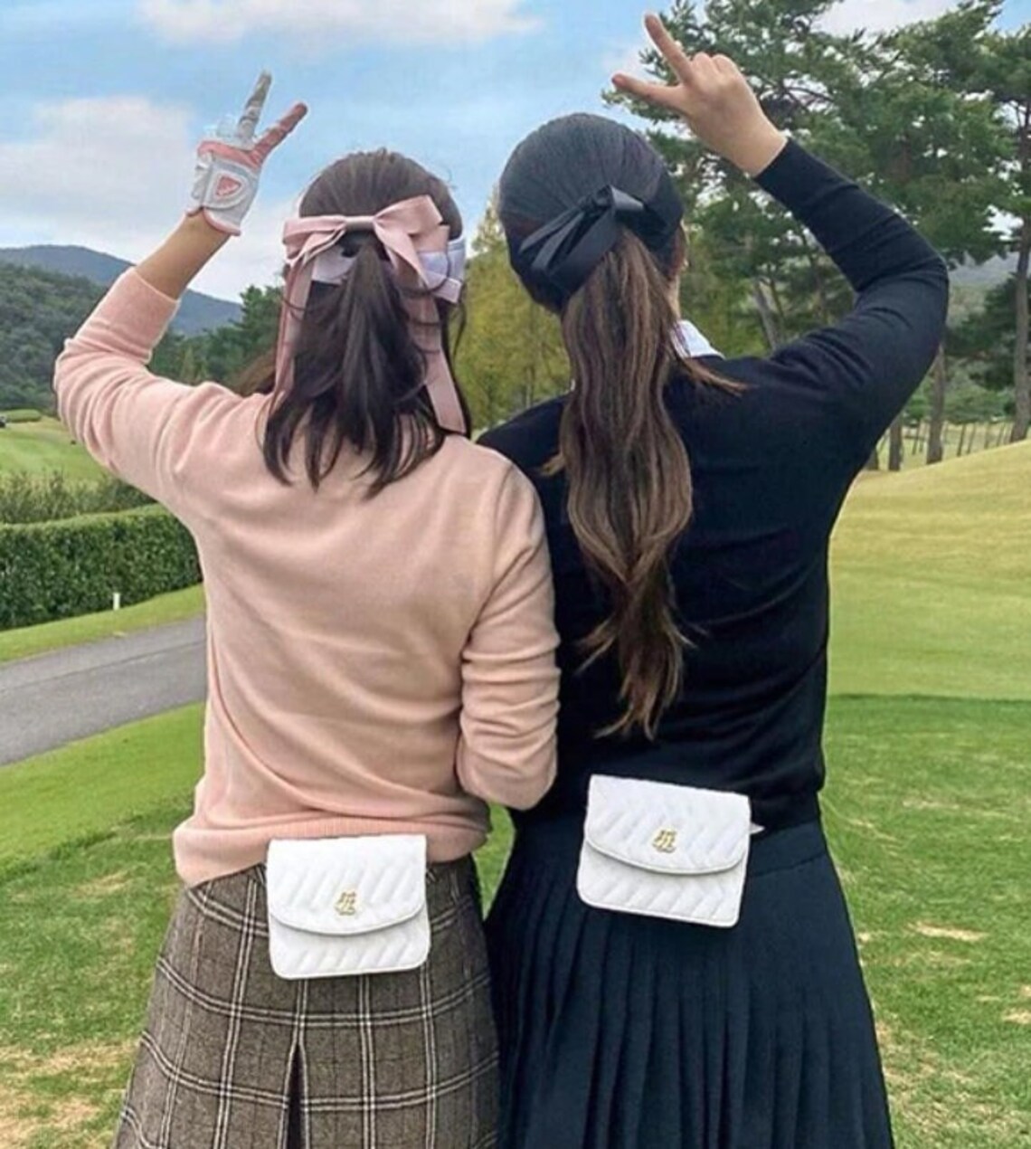 Golf Belt Bag, Leather, Korean Brand, Golf Leather Belt, Golf Bag for