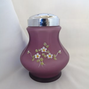 Fenton for L. G. Wright HP Purple Cased Sugar Shaker