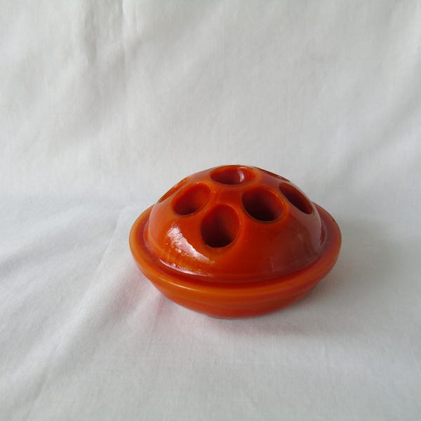 Northwood Glass Chiński Koralowy Kwiat Żaby