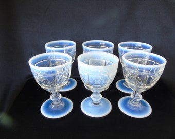 Fenton Set of 6 Plymouth French Opalescent Goblets