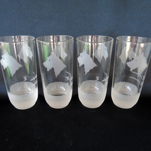 Set of 4 Scottie Dog 8 Ounce Tumblers - Set 1