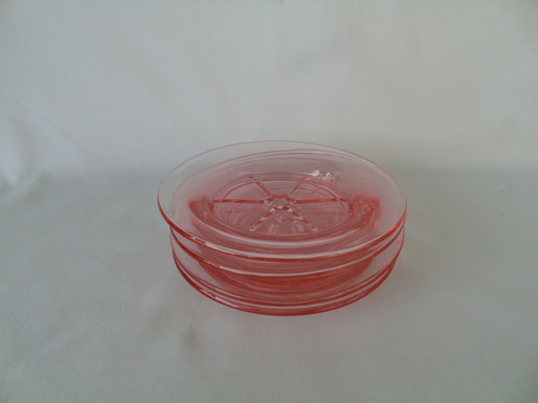 Cambridge Glass No. 603 Set Four Pink Coasters - Etsy