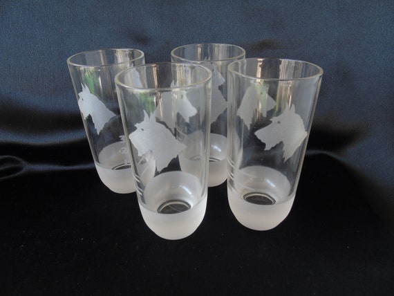 Set of 4 Scottie Dog 8 Ounce Tumblers - Set 2 - Etsy
