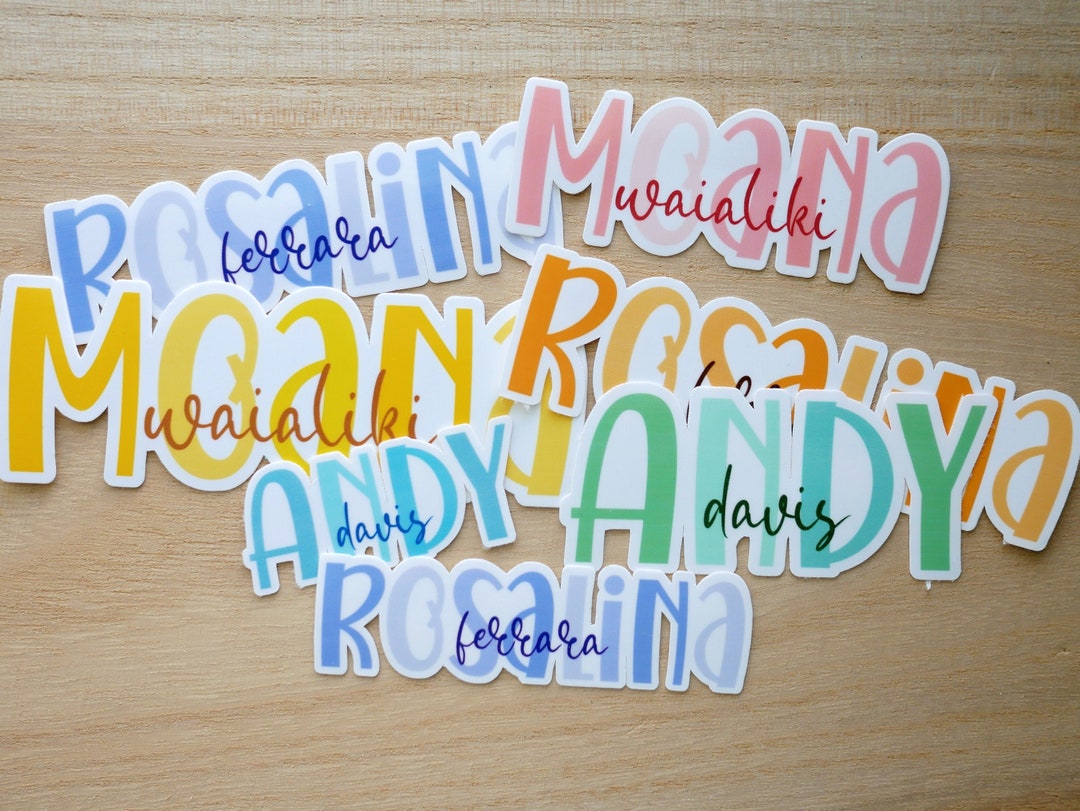 Personalized Water Resistant Name Labels - Kids Name Labels, Laptop ...