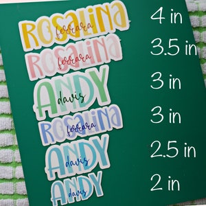 Single Color Water-Resistant Name Labels Kids Name Labels, Laptop Bottle Stickers, School Stickers, Daycare Labels, Personalized Gift image 4