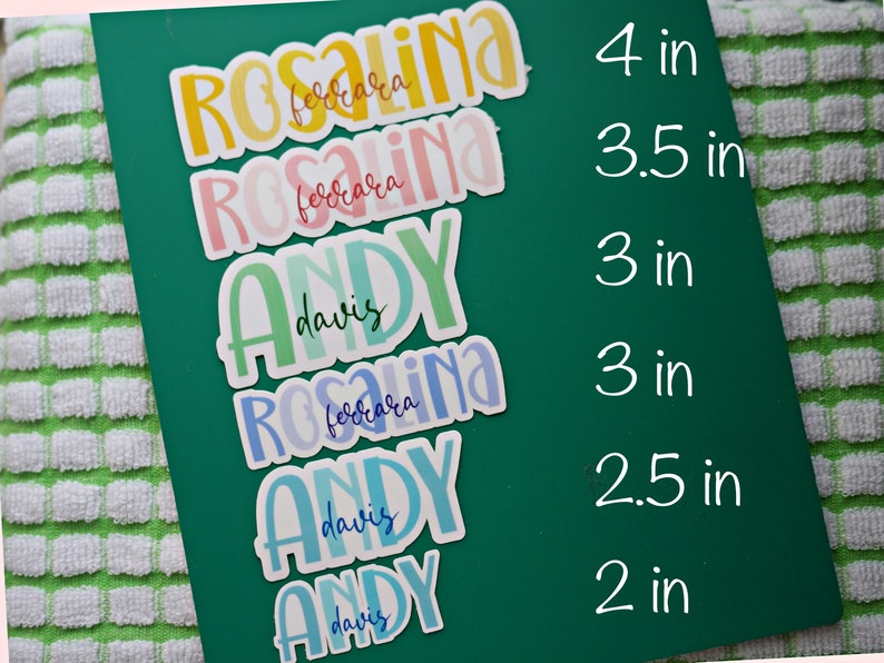 Single Color Water-Resistant Name Labels Kids Name Labels, Laptop Bottle Stickers, School Stickers, Daycare Labels, Personalized Gift image 4