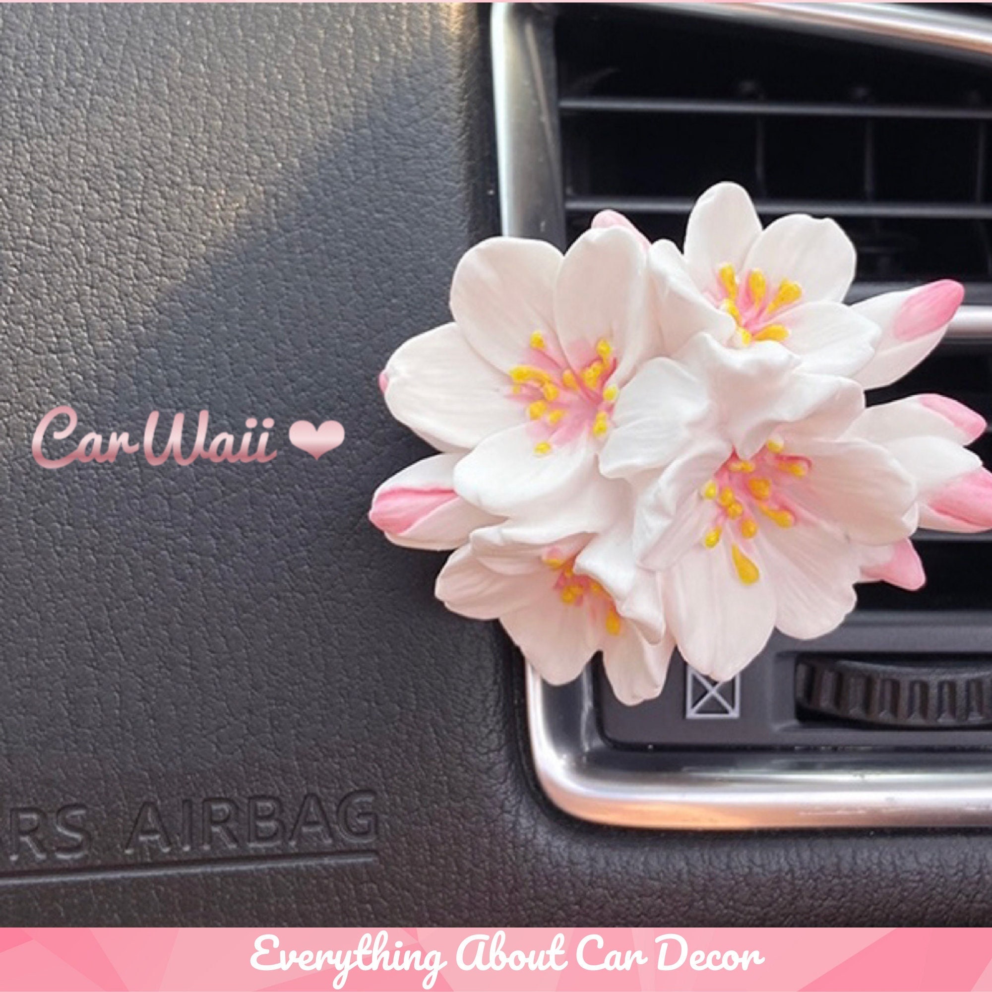 CARWAII FLOWER Car Air Vent Clip/clay Diffuser/plaster Diffuser/car Air  Refresher/car Decoration/car Accessories/gift for Her 