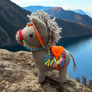 Donkey Crocheted Donkey Amigurumi Donkey Burro Crocheted Gifts