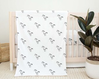 Western | Pferd | Cowgirl | Cowboy| Bauernhof Minky Decke