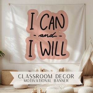 Classroom Motivational Banner | Classroom Decor | Classroom Wall Art | Classroom Aesthetic | Modern | Classroom Tapestry | Teacher Gift