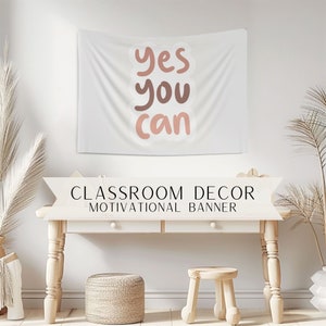 Classroom Motivational Banner | Classroom Decor | Classroom Wall Art | Classroom Aesthetic | Modern | Classroom Tapestry | Teacher Gift