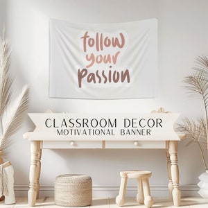 Classroom Motivational Banner | Classroom Decor | Classroom Wall Art | Classroom Aesthetic | Modern | Classroom Tapestry | Teacher Gift