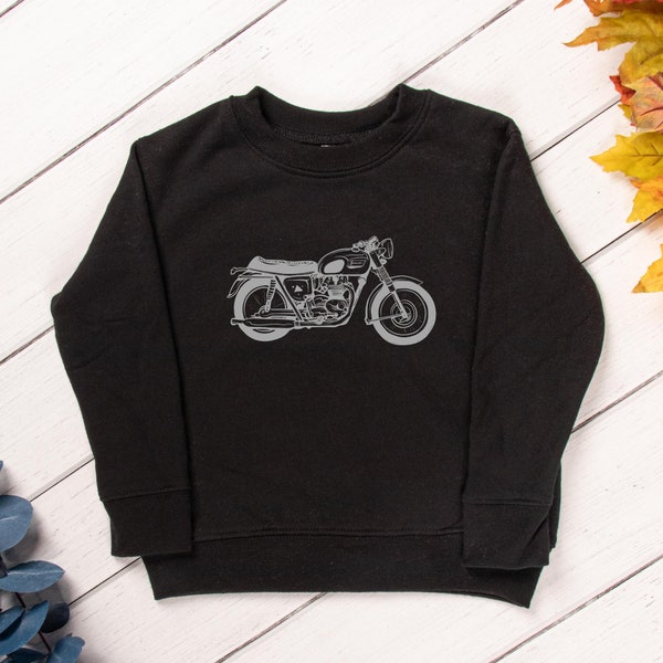 Vintage Motorcycle Toddler Sweatshirt | Crew Neck | Boho Toddler Clothing | Boho Toddler | Roadster | Hip Toddler