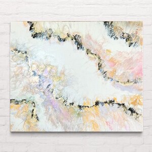 24x30 Original Abstract Acrylic Pour Painting – Large Hand-Painted Wall Art on Canvas – Modern Fluid Art