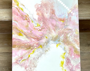 20x24 Abstract Acrylic Pour Painting – Original Fluid Wall Art – Modern Hand-Painted Canvas Decor