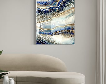 Custom Resin Geode Art – Abstract Epoxy Stone & Crystal Wall Decor – Handmade Made to Order Modern Mineral Wall Art