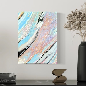 12x16 Abstract Acrylic Pour Painting – Original Fluid Wall Art – Modern Hand-Painted Acrylic Artwork