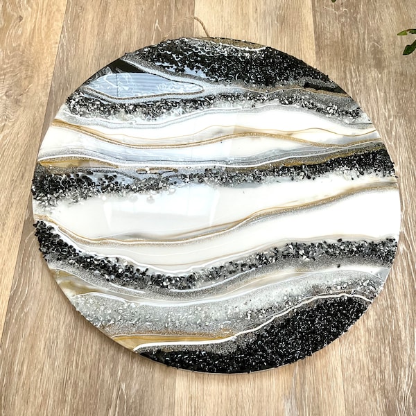 Round Resin Art Etsy