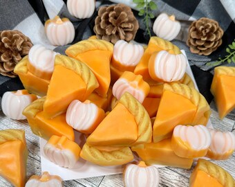 Pumpkin Pie Slice Wax Melts | Pumpkin Spice Wax Melts | Fall Dessert Wax Tarts | Bakery Scent Wax Melts | Coconut Soy Wax Melts