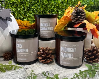 Fall Scented Candles | Autumn Candle Collection | Cozy Pumpkin Apple Spice Candles | Coconut Soy Wax Candles | Fall Home Fragrance