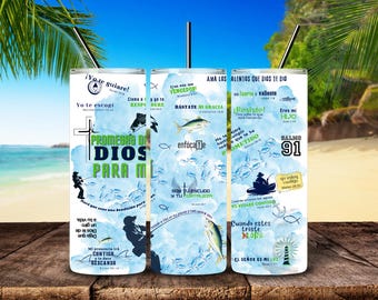 Promesas de Dios para hombre Sublimationsverpackung, versos bliblicos para hombre Becherverpackung, inspirierend für Männer 20 Unzen Becherverpackung