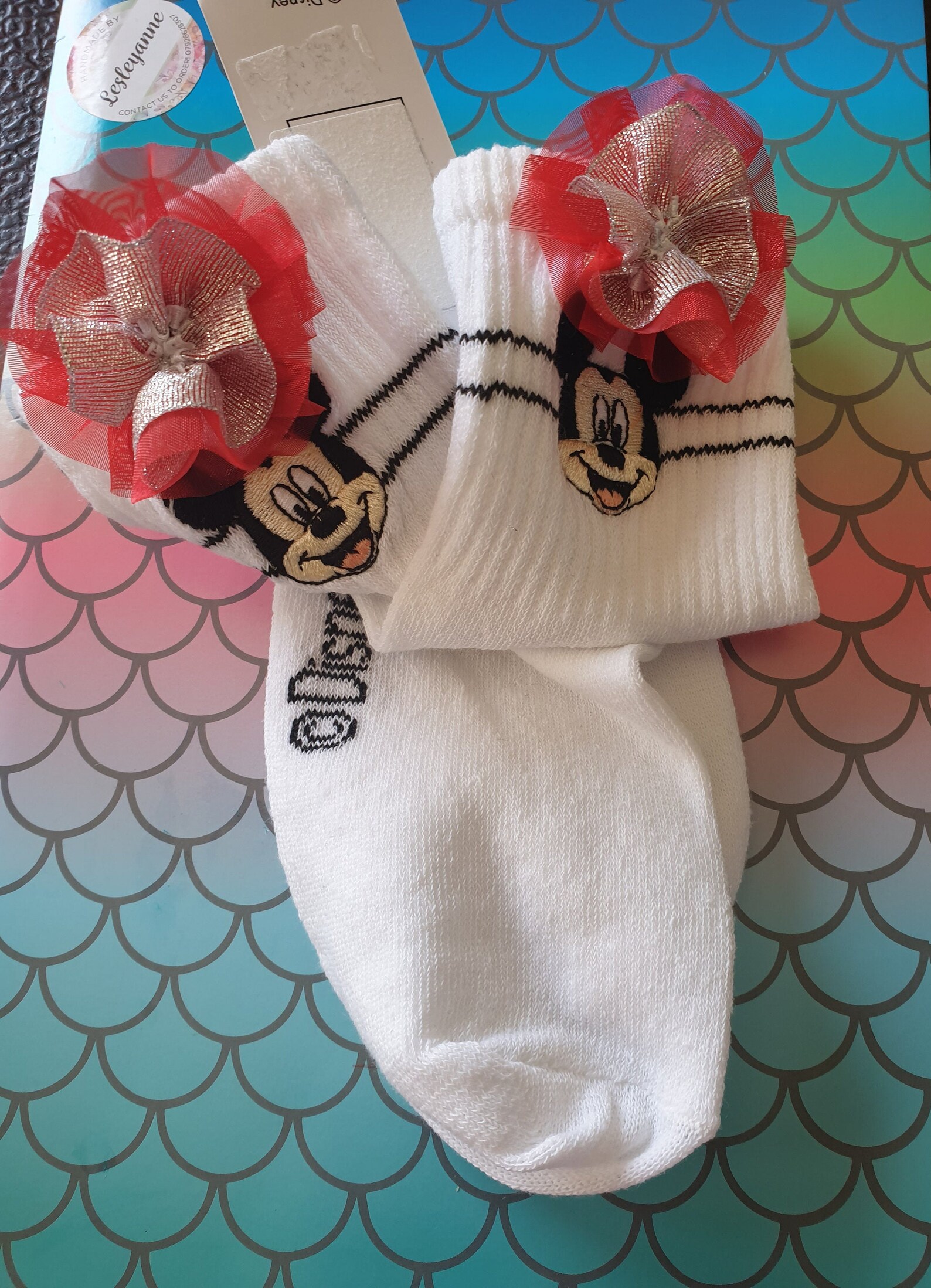 Handstitched ruffle Disney Socks Etsy