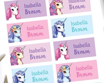 Personalized Unicorn Name Labels | School Stickers (Digital Download)