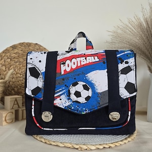 Cartable enfant/ cartable garçon/ cartable rectangulaire/ cartable en velours/ cartable à personnaliser