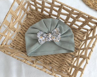 Turbante per neonati / Turbante per bambina / Turbante in garza di cotone