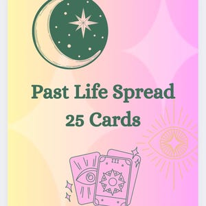 Past Life Tarot SPREAD - keine Legung! - Past Lives - 25 Karten Karte - Digitale Datei