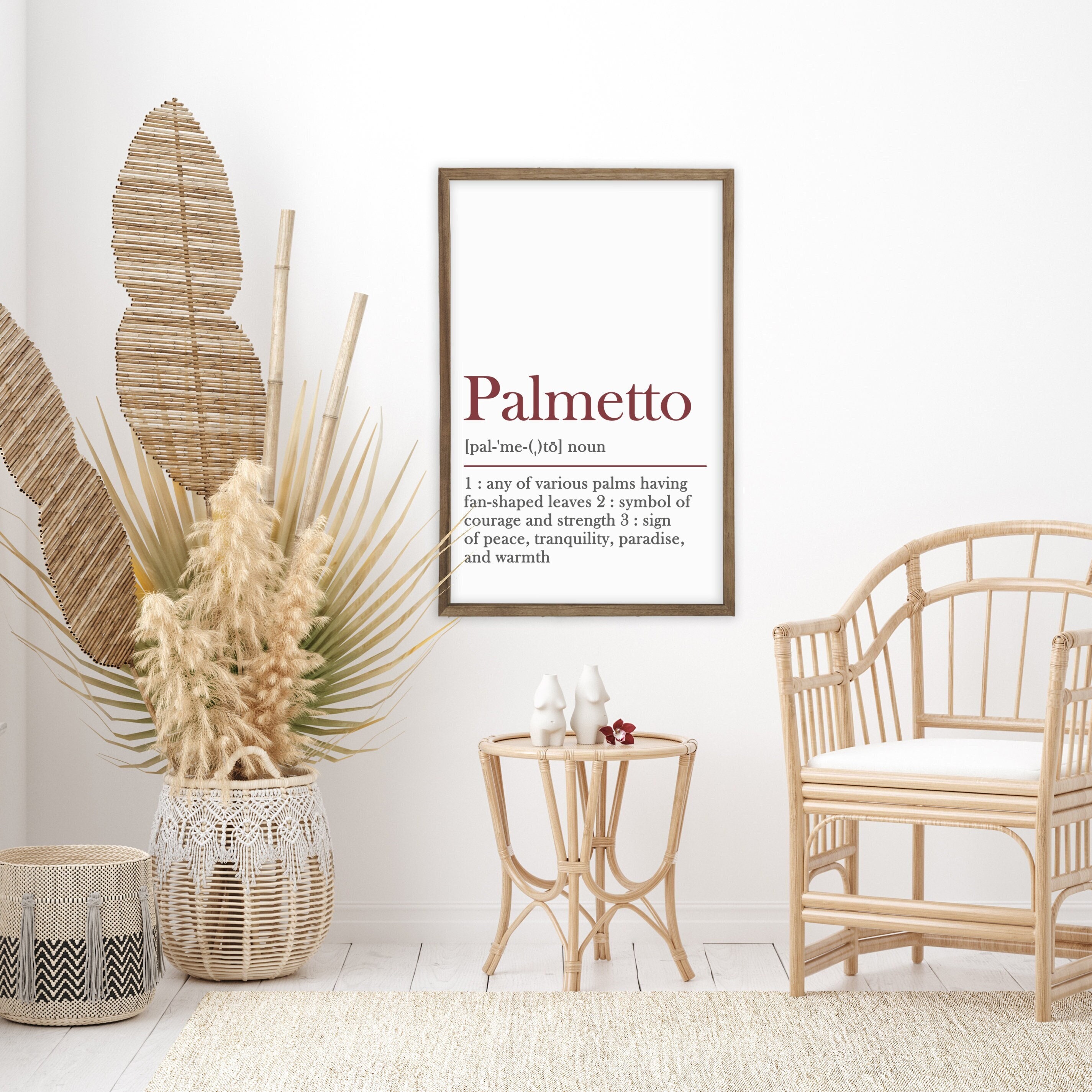 Palmetto Definition Hand Painted Wood Sign Palm Tree Wall Etsy