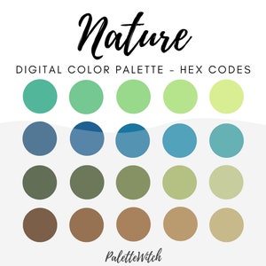 Nature Digital Color Palette - Swatches for Photoshop Illustrator and
