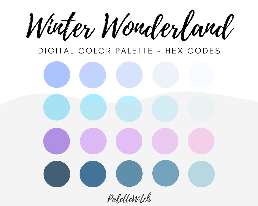 Winter Wonderland Digital Color Palette Swatches for Illustrator and Procreate Instant