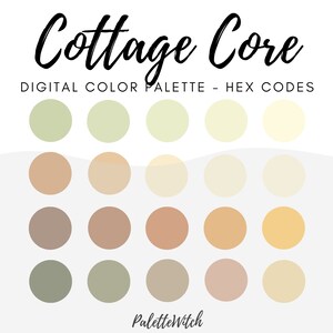 Cottage Core Digital Color Palette - Swatches for Photoshop Illustrator and Procreate - Instant Download