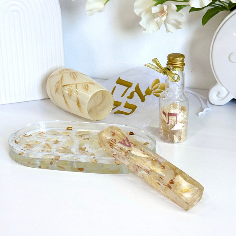 Wedding Glass Breaking Kit: Mezuzah and Jewelry Dish, Wedding Glass Shards Mezuzah and Jewelry Dish Kit Glass and Pouch, Jewish wedding gift