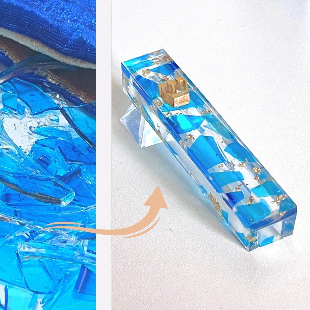 Wedding Mezuzah, Broken Glass Mezuzah, Wedding Glass Mezuzah, Chuppah