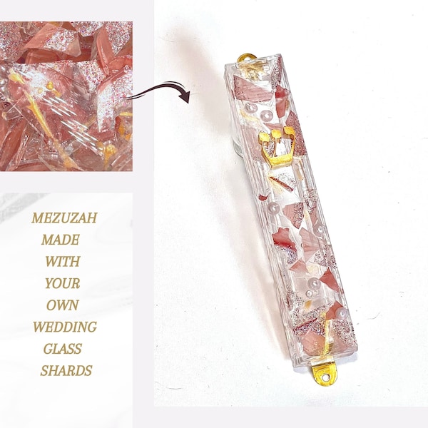 Wedding Breaking Glass Mezuzah Kit Etsy
