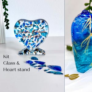 Jewish breaking glass kit, Chuppah kit, chuppah glass breaking kit, breaking glass wedding souvenir, Jewish gifts wedding, heart stand resin