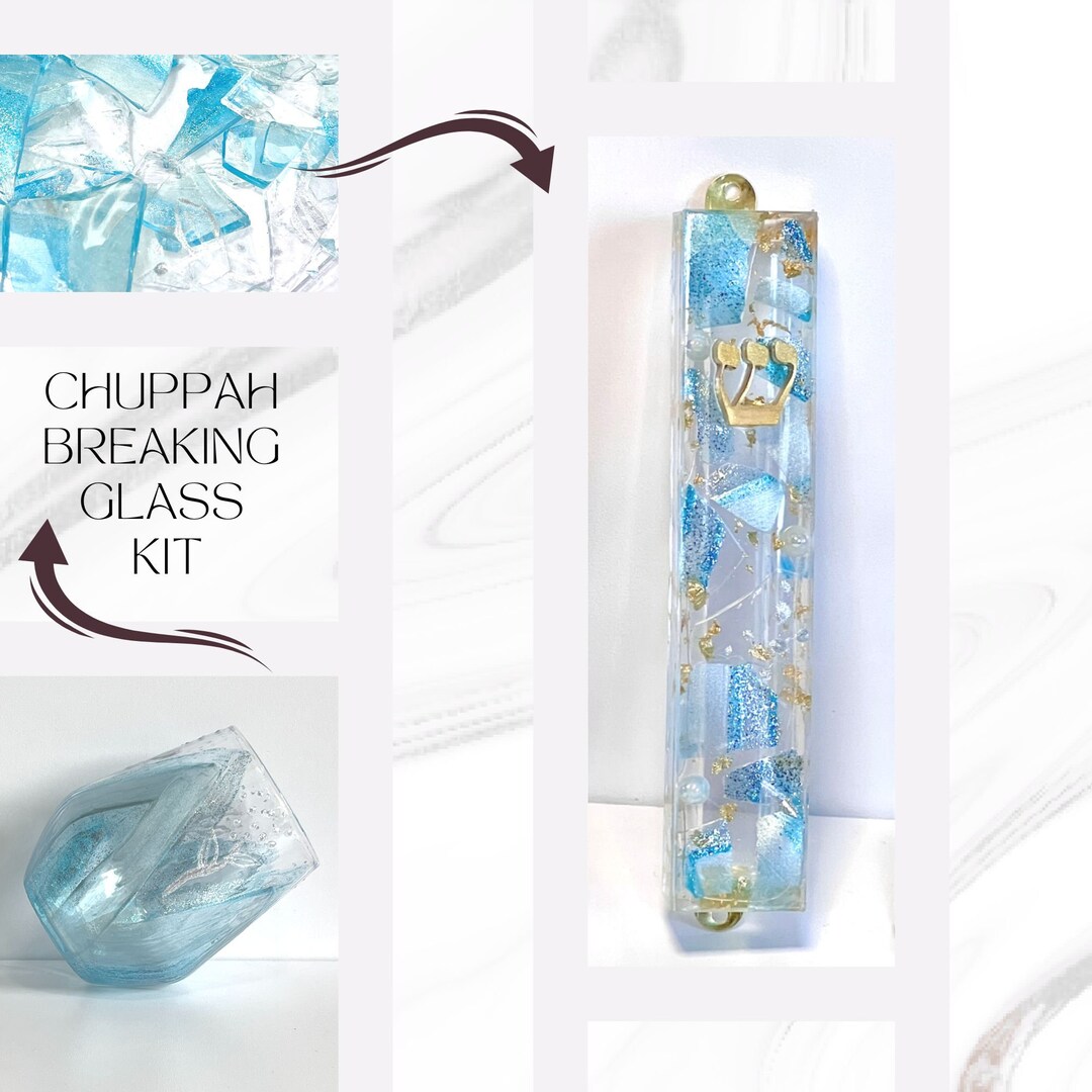 Chuppah Kit Breaking Glass Mezuzah Jewish Gifts Wedding Etsy