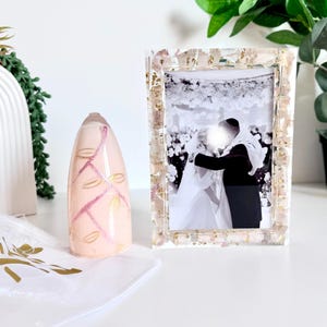 Chuppah Glass kit. Jewish wedding glass kit, wedding glass shards picture frame in resin, Personalized Jewish keepsake gift, Judaica Gift.